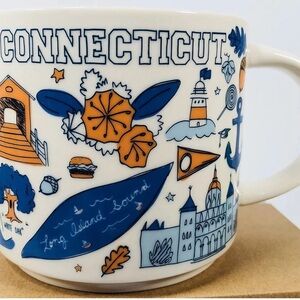 Starbucks White Been There Series Mug Bottom Label